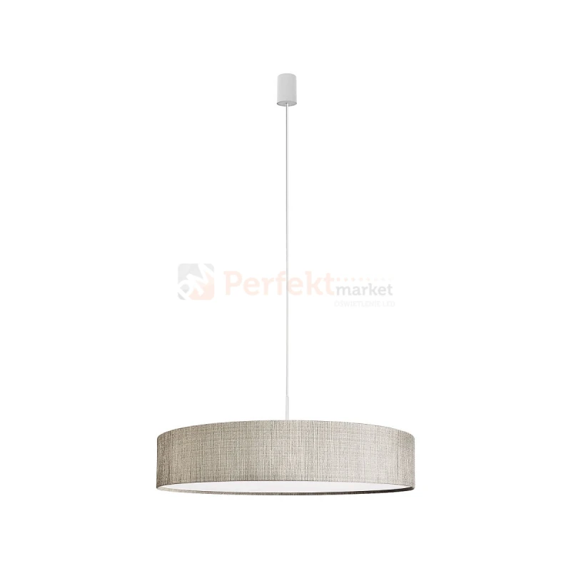 lampa wisząca TURDA klosz tkaninowy szary E27 Nowodvorski 8947 montaż perfektmarket.webp