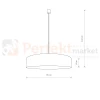lampa wisząca TURDA klosz tkaninowy szary E27 Nowodvorski 8947 wymiar perfektmarket.webp