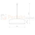 lampa wisząca TURDA klosz tkaninowy szary E27 Nowodvorski 8947 wymiar perfektmarket.webp