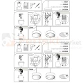 lampa wisząca TURDA klosz tkaninowy szary E27 Nowodvorski 8947 montaż perfektmarket.webp