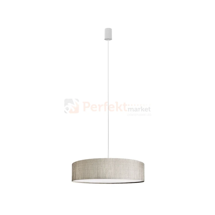 lampa wisząca TURDA klosz tkaninowy szary E27 Nowodvorski 8946 perfektmarket.webp