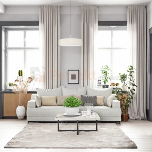 lampa wisząca TURDA klosz tkaninowy kremowy E27 Nowodvorski 8945 aranż perfektmarket.webp