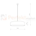 lampa wisząca TURDA klosz tkaninowy kremowy E27 Nowodvorski 8945 wymiar perfektmarket.webp