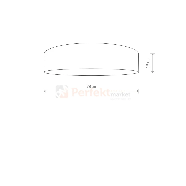 Lampa sufitowa plafon TURDA 8960 78cm klosz tkaninowy szary Nowodvorski rozmiar perfektmarket.webp