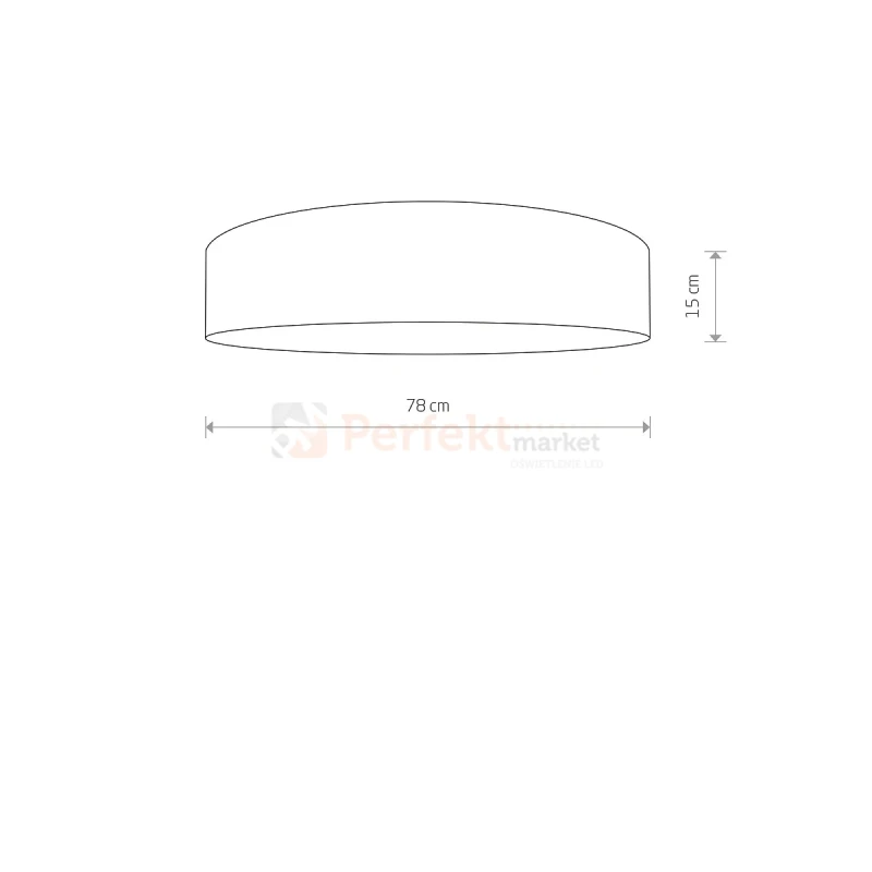 Lampa sufitowa plafon TURDA 8960 78cm klosz tkaninowy szary Nowodvorski