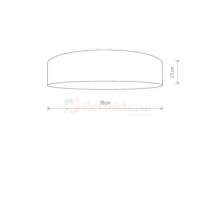 Lampa sufitowa plafon TURDA 8958 78cm klosz tkaninowy kremowy Nowodvorski wymiary perfektmarket.webp