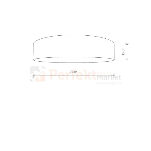 Lampa sufitowa plafon TURDA 8802 78cm klosz tkaninowy złoty  Nowodvorski wymiary perfektmarket.webp