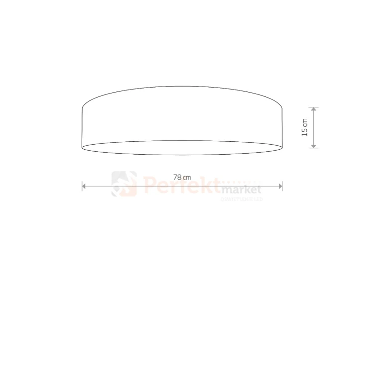 Lampa sufitowa plafon TURDA 8802 78cm klosz tkaninowy złoty  Nowodvorski wymiary perfektmarket.webp