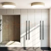 Lampa sufitowa plafon TURDA 8802 78cm klosz tkaninowy złoty  Nowodvorski aranż perfektmarket.webp