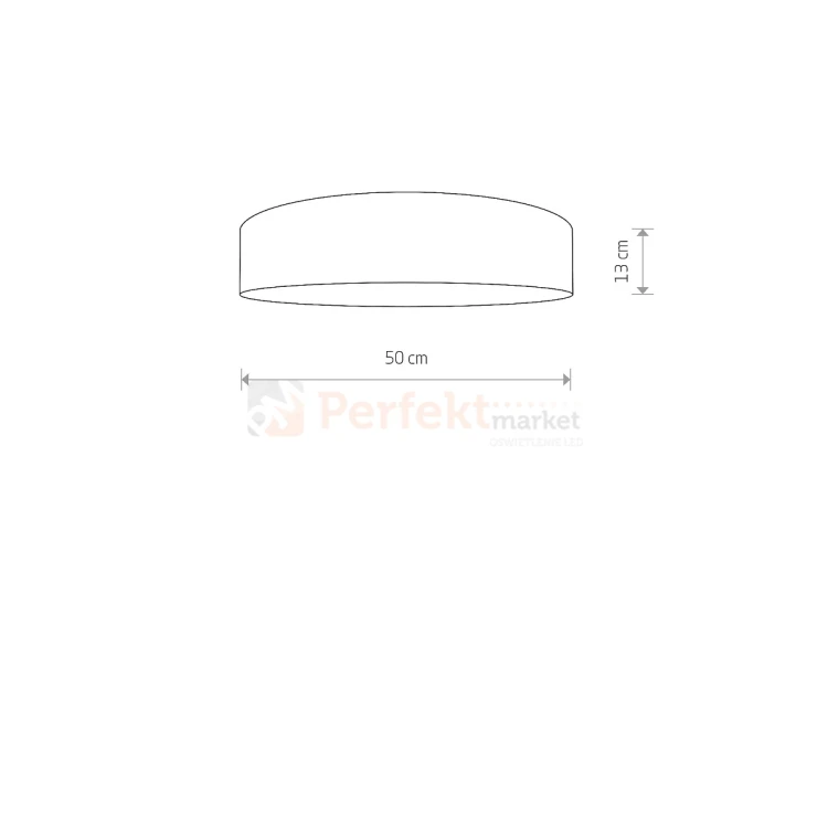 Lampa sufitowa plafon TURDA 8953 50cm klosz tkaninowy szary Nowodvorski wymiary perfektmarket.webp