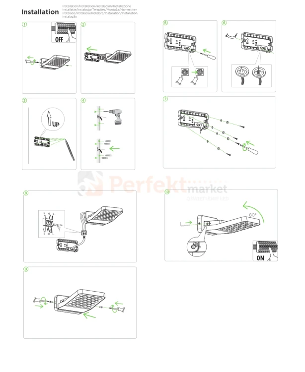 Oprawa lampa zewnętrzna ścienna ATLANTIS ciemno szara 4000K 7801601118 montaż perfektmarket.webp