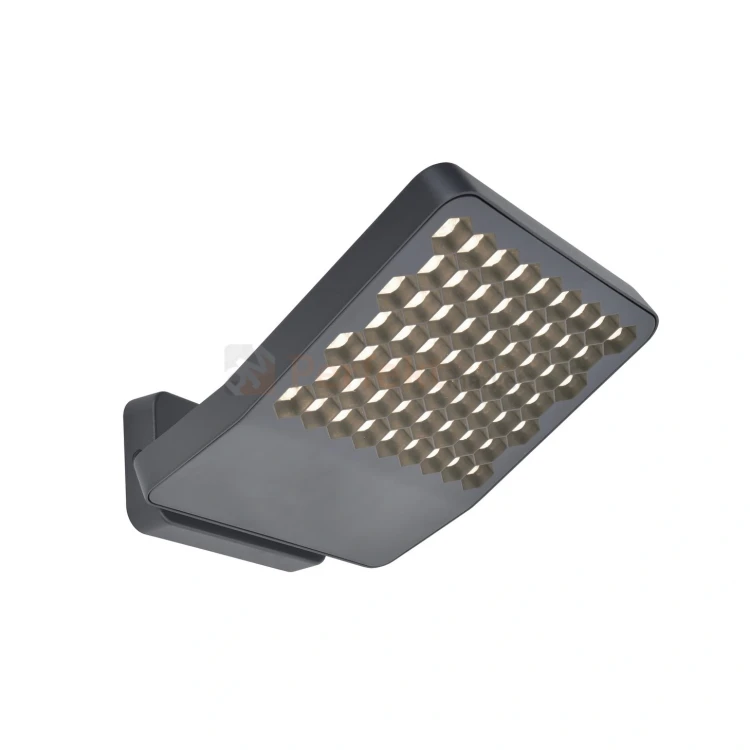 Nowoczesna oprawa ścienna zewnętrzna Lutec Atlantis 24W ciemna szara 3000K perfektmarket.webp