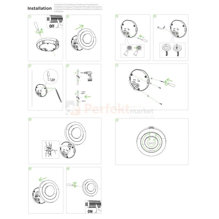 oprawa ścienna zewnętrzna elewacyjna okrągła MOOV Lutec IP54 ciemnoszara 3000K montaż perfektmarket.webp