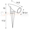 Lampa zewnętrzna wbijana reflektor LED SYNA SLV 8.6W 3000K IP55 antracyt wymiary perfektmarket.webp