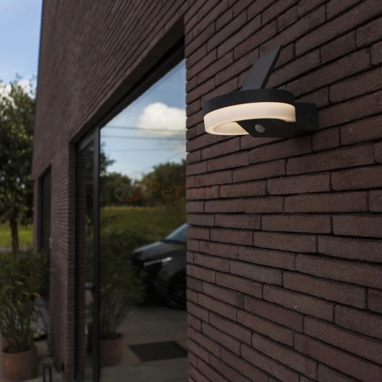 RUNDA ścienna lampa solarna z czujnikiem ruchu IP54 3000K Lutec 1 perfektmarket.webp