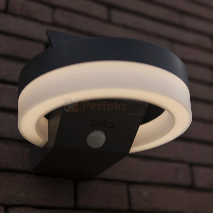 RUNDA ścienna lampa solarna z czujnikiem ruchu IP54 3000K Lutec 7 perfektmarket.webp