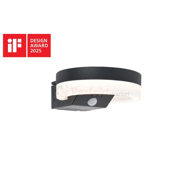 RUNDA ścienna lampa solarna z czujnikiem ruchu IP54 3000K Lutec perfektmarket.webp