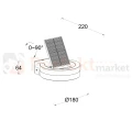 RUNDA ścienna lampa solarna z czujnikiem ruchu IP54 3000K Lutec wymiar perfektmarket.webp