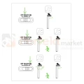 RUNDA stojąca lampa solarna z czujnikiem ruchu IP54 3000K Lutec tryby pracy perfektmarket.webp