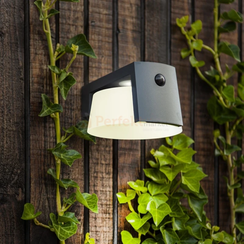 MOON lampa solarna kinkiet LED z czujnikiem ruchu Lutec 6906001118 wymiana baterii perfektmarket.webp