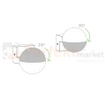 LOOMA lampa ścienna kinkiet zewnętrzna biała kula ciemny szary E27 10cm IP54 Lutec klosz perfektmarket.webp