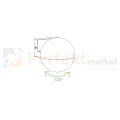 LOOMA lampa ścienna kinkiet zewnętrzna biała kula ciemny szary E27 15cm IP54 Lutec rotacja perfektmarket.webp