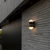 LOOMA lampa ścienna kinkiet zewnętrzna podwójna biała kula ciemny szary 2xE27 10cm IP54 Lutec 2 perfektmarket.webp