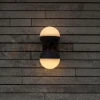 LOOMA lampa ścienna kinkiet zewnętrzna podwójna biała kula ciemny szary 2xE27 10cm IP54 Lutec 5 perfektmarket.webp
