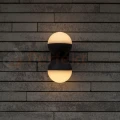 LOOMA lampa ścienna kinkiet zewnętrzna podwójna biała kula ciemny szary 2xE27 10cm IP54 Lutec 5 perfektmarket.webp
