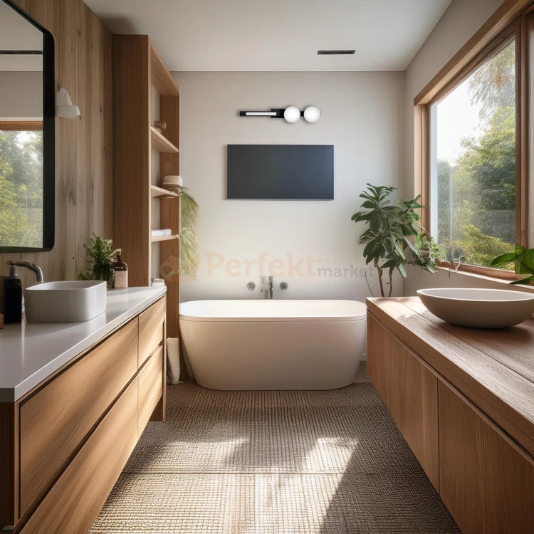 Nowoczesny kinkiet MAGNET 13W LED CCT 2xG9 białe kule ML1138 aranżacja perfektmarket.webp