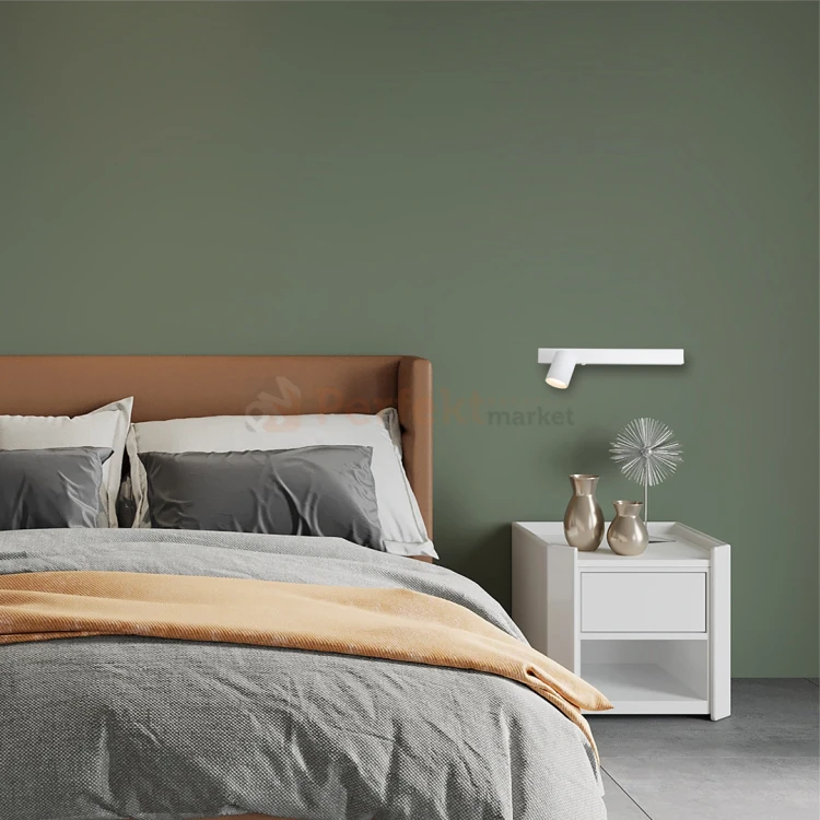 Nowoczesny kinkiet MAGNET 9W LED CCT 1xGU10 regulowany biały ML1129 lewy aranż perfektmarket.webp