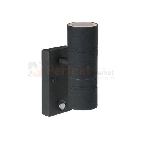 ARNE LED kinkiet ścienny zewnętrzny z czujnikiem ruchu czarny GU10 IP44 perfektmarket.webp