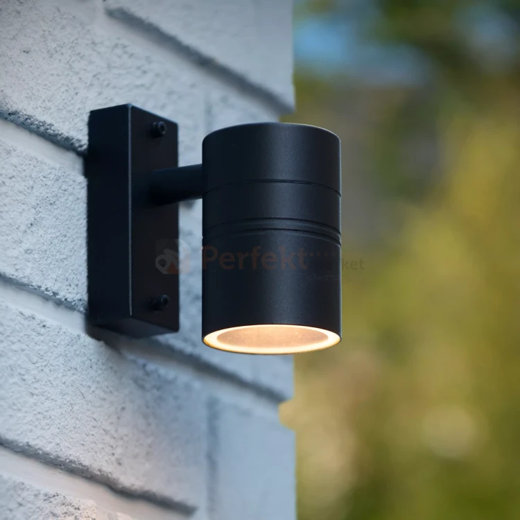 ARNE LED kinkiet ścienny zewnętrzny świecący do dołu czarny GU10 IP44 LUCIDE 1 perfektmarket.webp