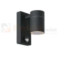 ARNE LED kinkiet ścienny zewnętrzny z czujnikiem ruchu PIR świecący do dołu czarny GU10 IP44 LUCIDE perfektmarket.webp
