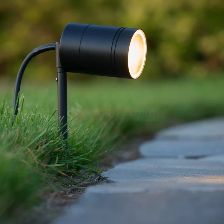 Lampa zewnętrzna wbijana reflektor ARNE LED GU10 2700K 5W IP44 czarny LUCIDE 3 perfektmarket.webp