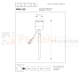 Lampa zewnętrzna wbijana reflektor ARNE LED GU10 2700K 5W IP44 czarny LUCIDE wymiary perfektmarket.webp