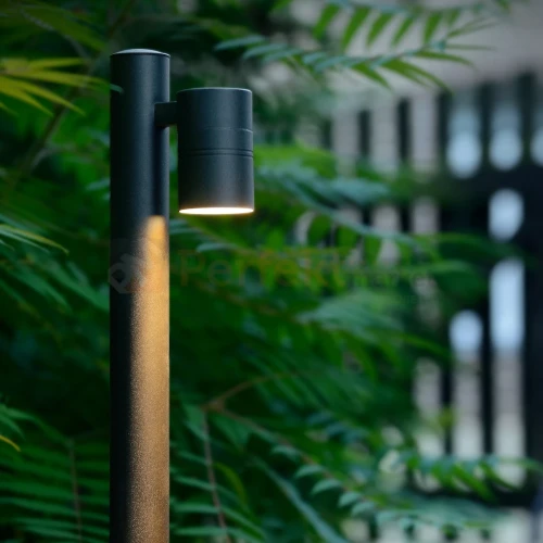 Lampa zewnętrzna stojąca słupek ogrodowy ARNE LED GU10 2700K 5W IP44 czarny LUCIDE 1 perfektmarket.webp