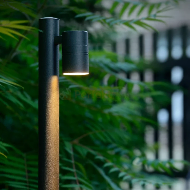 Lampa zewnętrzna stojąca słupek ogrodowy ARNE LED GU10 2700K 5W IP44 czarny LUCIDE wymiar perfektmarket.webp