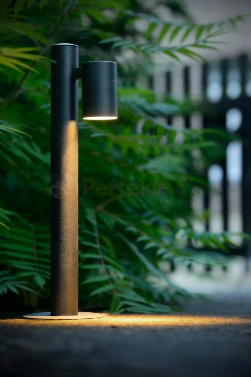 Lampa zewnętrzna stojąca słupek ogrodowy ARNE LED GU10 2700K 5W IP44 czarny LUCIDE 2 perfektmarket.webp
