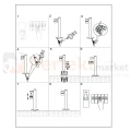 Lampa zewnętrzna stojąca słupek ogrodowy ARNE LED GU10 2700K 5W IP44 srebrny LUCIDE montaż perfektmarket.webp