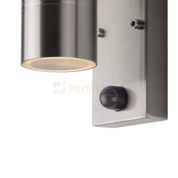 ARNE LED kinkiet ścienny zewnętrzny z czujnikiem ruchu srebrny 1xGU10 IP44 1 perfektmarket.webp