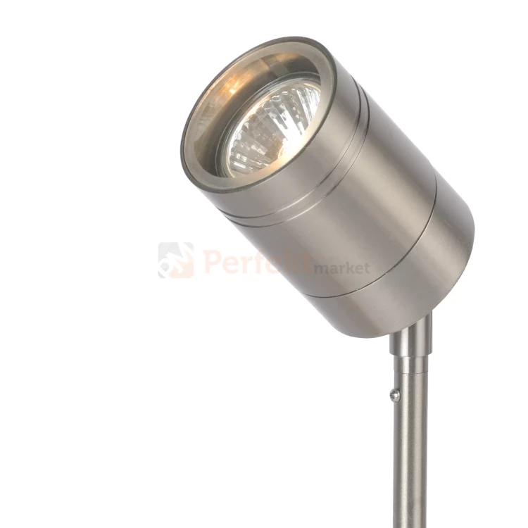 Lampa zewnętrzna wbijana reflektor ARNE LED GU10 2700K 5W IP44 srebrny 1 perfektmarket.webp
