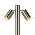 Lampa zewnętrzna stojąca słupek ogrodowy podwójny ARNE LED 2xGU10 2700K 5W IP44 srebrny 1 perfektmarket.webp