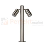 Lampa zewnętrzna stojąca słupek ogrodowy podwójny ARNE LED 2xGU10 2700K 5W IP44 srebrny 2 perfektmarket.webp