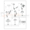 Lampa zewnętrzna stojąca słupek ogrodowy podwójny ARNE LED 2xGU10 2700K 5W IP44 srebrny montaż perfektmarket.webp