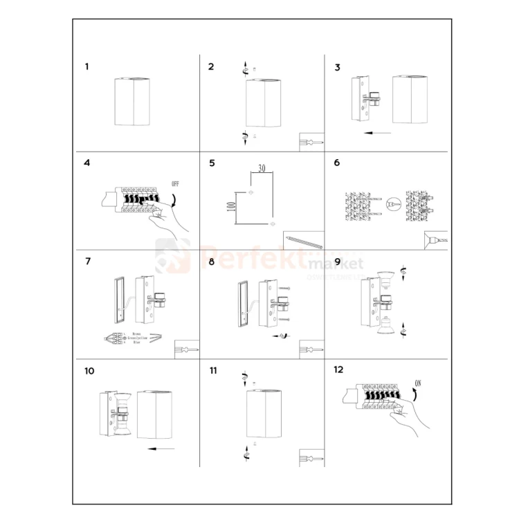 BOOGY kinkiet ścienny zewnętrzny rdzawy brąz 2xGU10 IP44 montaż perfektmarket.webp
