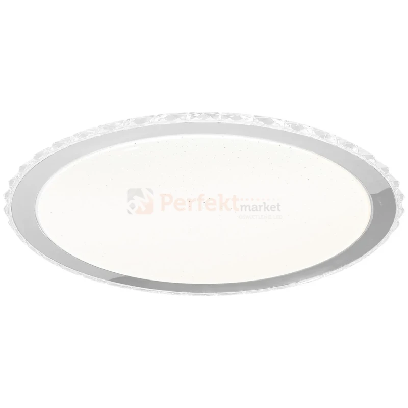 lampa sufitowa led ze ściemniaczem plafon panel kryształowy 50_cm 66W oświetlenie_LED ML4222 z_pilotem na_pilota światło_dzienne okno_w_suficie perfektmarket