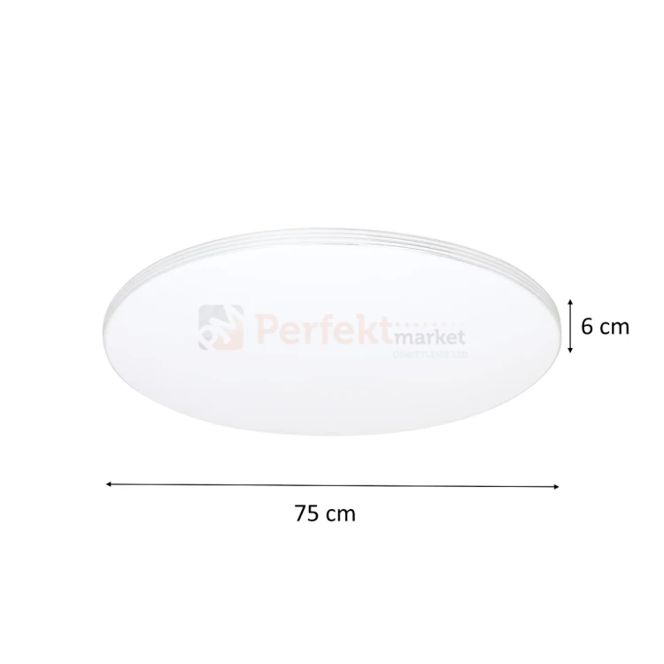 Plafon LED panel ze ściemniaczem Siena ML3703 750 mm 80W Milagro biały wymiary perfektmarket.webp