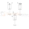 lampa zewnętrzna klasyczna Malmo IP441xE27 czarna montaż Perfekt Market.webp