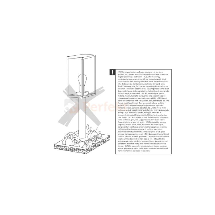 lampa zewnętrzna klasyczna Malmo IP441xE27 czarna montaż 3 Perfekt Market.webp